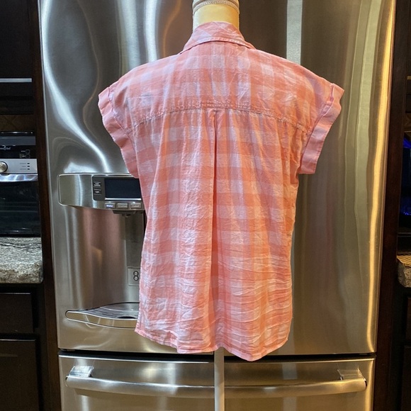 Style & Co Button-up Pink Checkered Camp Shirt size M​ - Picture 3 of 11